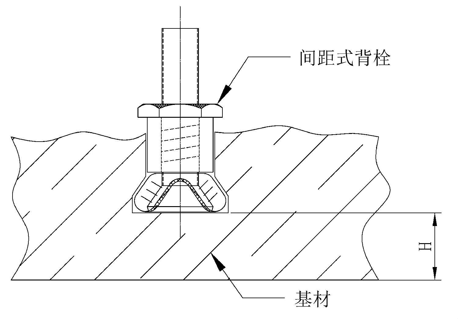 间距式背栓